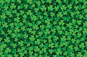 Green color shamrock 3d pattern vector