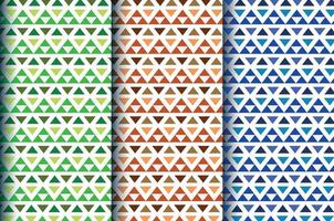 Colorful triangle ethnic patterns vector