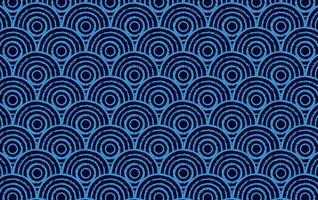 Blue and Black seamless circle pattern vector