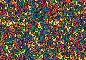 Seamless leaves colorful pattern vector