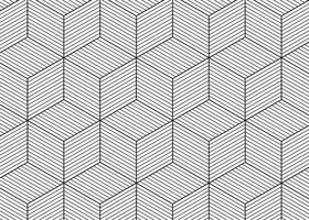 Seamless Hexagonal Lines Cube Pattern vector