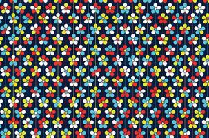 Seamless colorful flowers pattern vector