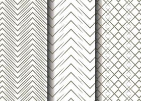 Seamless abstract striped pattern set vector