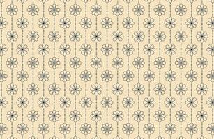 flower fabric lines and dots pattern vector