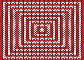 Red and White knitted pattern for Christmas vector