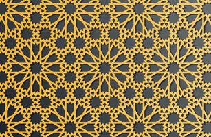 Golden Color Traditional Islamic Pattern vector