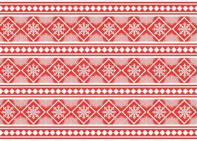 Christmas seamless red and white pattern with snowflakes vector