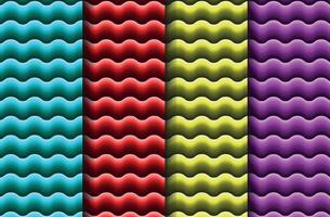 Colorful geometric waves pattern vector