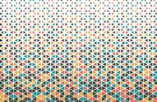 Triangle colorful geometric halftone design vector