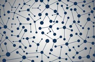 Blue color molecules pattern vector