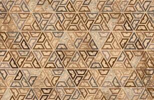 geometric triangle with grunge pattern vector