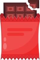 Unwrapped Chocolate Bar with a Bite vector