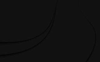 Black Abstract Curved Layered Design vector