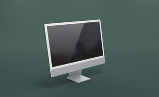 modern 24 inch digital screen display desktop computer editable mockup psd