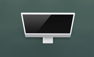 modern 24 inch digital screen display desktop computer editable mockup psd