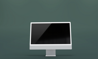 modern 24 inch digital screen display desktop computer editable mockup psd