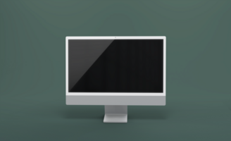 modern 24 inch digital screen display desktop computer editable mockup psd