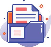 Document icon isolated on white background. File copy icon for web and application vector