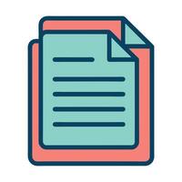 Document icon isolated on white background. File copy icon for web and application vector