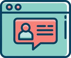 Comment icon . Speech bubble icon symbol. Conversation icon in trendy flat design vector