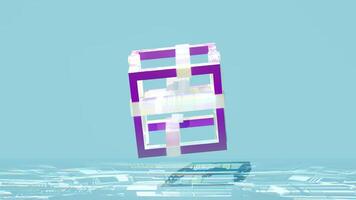 3d question mark symbol in glass box with rainbow colors abstract background. FAQ or frequently asked questions concept, 3d illustration render video