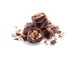 chocolate covered almonds photo