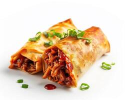 chicken and rice roll with green onions photo