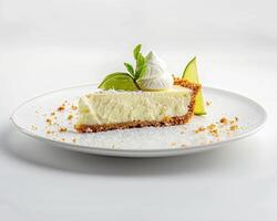 a slice of pie on a plate photo