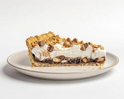 a piece of pie on a plate photo