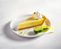 a slice of pie on a plate photo
