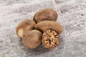 Aroma seasoning Nutmeg for cooking photo
