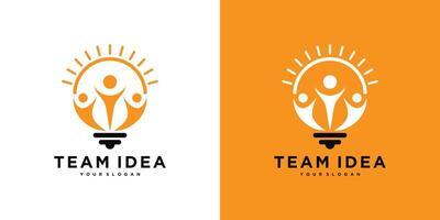 Modern logo design creative ideas teamwork. Premium vector