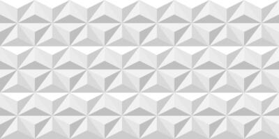 seamless geometric triangle pattern. White and gray creative mosaic repeatable structure background. Decorative polygon 3d tile texture vector