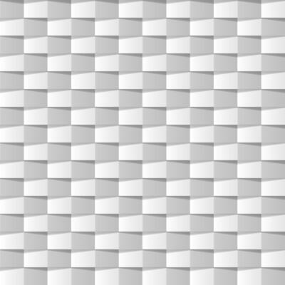 Decorative elegant seamless geometric pattern. White and gray repeatable tile 3d texture. Creative modern paper background