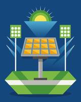 The solarpowered stadium lights were a clear testament to the power of innovation and showcased the potential for renewable energy to be used in all aspects of modern life. vector