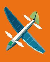 The solarpowered planes efficiency allows it to fly for hours without the need for refueling making it a sustainable alternative to traditional aircraft.. illustration. vector