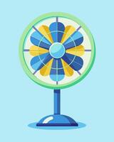 With its sleek design and solarpowered functionality this fan is perfect for staying cool at the beach or on a camping trip.. illustration. vector