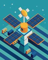 The precision and order of the solar panel array is striking from above a testament to human ingenuity and progress.. illustration. vector