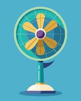 Say goodbye to bulky noisy fans and hello to this sleek and quiet solarpowered fan that keeps you cool without the peace.. illustration. vector