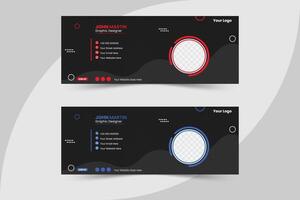 Email signature template design vector