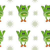 y2k school groovy seamless pattern. Childrens pattern with school supplies and y2k elements. vector