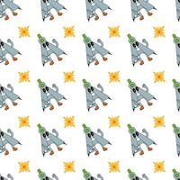 y2k school groovy seamless pattern. Childrens pattern with school supplies and y2k elements. vector