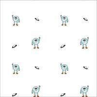 y2k school groovy seamless pattern. Childrens pattern with school supplies and y2k elements. vector
