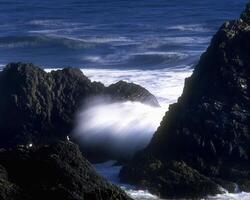 Sea waves, ocean shore, beach black and white photo background