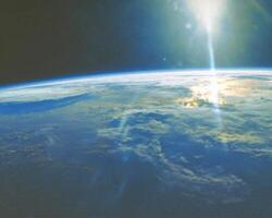 Planet Earth surface as it is seen from space 3d illustration photo