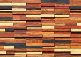 Realistic wooden cubes with the texture of natural of Wood panel background. photo