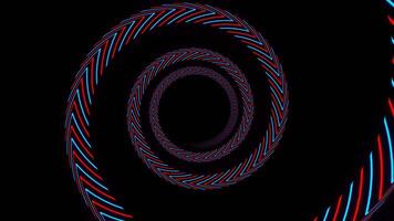 Red and Blue Abstract Spiral Moving Background VJ Loop in 4K video