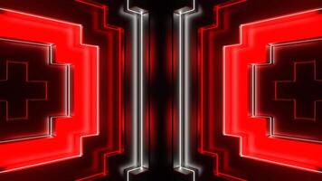 Red and White Neon Strobe Lines Movement Background VJ Loop in 4K video