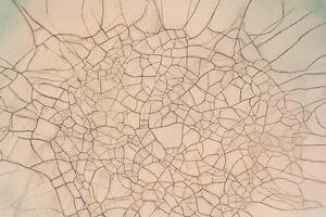 Clay surface with many cracks photo