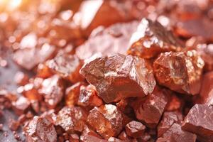 Worldwide analysis of copper production and pricing trends in the mining sector. Concepts include copper output, price movements, and global mining market studies photo